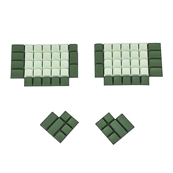 【中古】【未使用】YMDK ZDA ボール型 厚手 PBT 抹茶 ブランクキーキャップセット Ergo Ergodox Lily58 Planck Preonic用 (フルブランク)