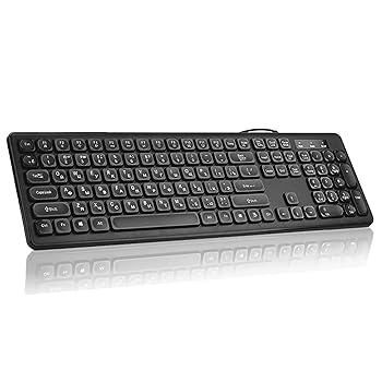 【中古】【未使用】ロシア語キーボード、108キーのロシアの練習タイピングキーボード、USB有線接続、初心者のための適切な標準的なコンピュータのキーボード、コン 【中古】【未使用】ロシア語キーボード、108キーのロシアの練習タイピングキーボード、USB有線接続、初心者のための適切な標準的なコンピュータのキーボード、コン