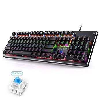 【中古】有線ゲームメカニカルキーボード RGBLEDバックライトブルーブラックアクスルキーボード ラップトップ用 【中古】有線ゲームメカニカルキーボード RGBLEDバックライトブルーブラックアクスルキーボード ラップトップ用