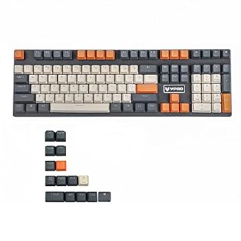 DELL - 【中古】YMDK ダブルショット 122 染色 PBTシャインスルー OEM プロファイル キーキャップ レインボー カーボン サンセット バックライト キーキャップ M