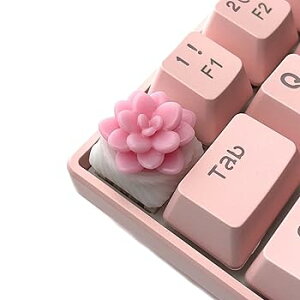 【中古】【未使用】Capsmiths 多肉植物 アーティザン キーキャップ - エケベリア - MX メカニカル ゲーム キーボード (ピンク)