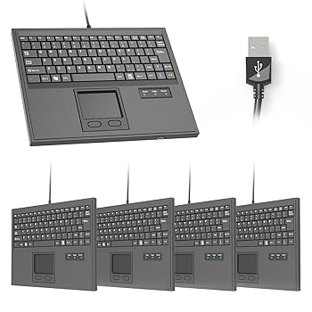 【中古】E-SDS 工業用有線USBキーボード 5個セット 84キー タッチパッド付き、スリムポータブル、USBポート1つ。 【中古】E-SDS 工業用有線USBキーボード 5個セット 84キー タッチパッド付き、スリムポータブル、USBポート1つ。