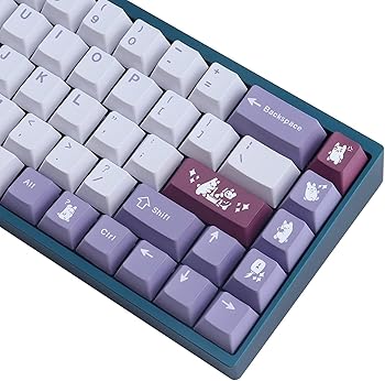 【中古】JOMKIZ PBT キーキャップ、チェリープロファイルキーキャップ 134キー ラビット染料昇華 7Uスペースバー付き 日本語キーキャッ..