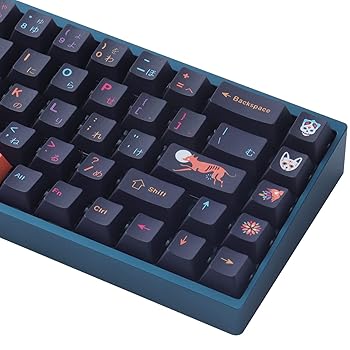 【中古】【未使用】JOMKIZ PBTキーキャップ 146キー Mictlan 昇華型 チェリープロファイルキーキャップ 日本語キーキャップセット Cherry MXスイッチ用 ISO/ANSIレ