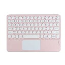 【中古】キーボード Bluetooth タッチパッド付き 丸いキー 充電式 英語配列 iPad用ワイヤレスキーボード 静音 超薄型 軽量 10インチ iOS/Android/Surface