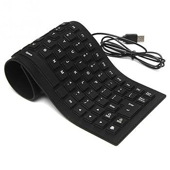 【中古】折りたたみ式シリコンキーボード、USB防水トラベルゲーム有線ロールアップキーボード - フルサイズ、Windows、PC、ノートパソコン、Macノートブ(2)