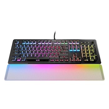 【中古】ROCCAT Vulcan II Max ? 光学メカニカルPCゲーミングキーボード カスタマイズ可能なRGB照明キーとパームレスト付き Titan II タクタイルリニア