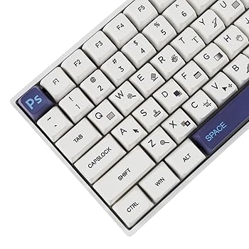【中古】142 PS MDA プロファイル 染料 サブキーキャップ 人間工学的 厚手 PBTキーキャップセット Photoshop TKL GK61 64 68 75 87 96 104 GMMK MXキーボ