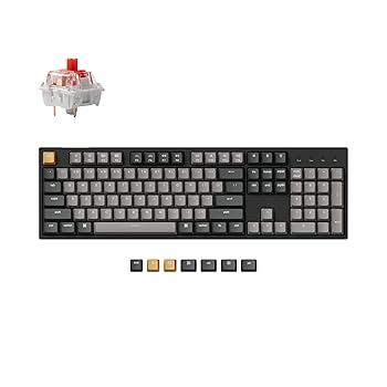 【中古】【未使用】Keychron C2 Pro 有線カスタムメカニカルキーボード フルサイズ レイアウト QMK/VIA プログラム可能 マクロ ホワイト バックライト Keychron K P