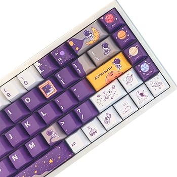 【中古】daixiahu キーキャップ - 宇宙飛行士テーマ、チェリーの高さ、142キー、PBT素材、不透明(パープル宇宙飛行士) 【中古】daixiahu キーキャップ - 宇宙飛行士テーマ、チェリーの高さ、142キー、PBT素材、不透明(パープル宇宙飛行士)