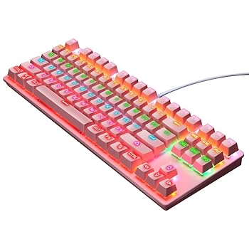 【中古】unband ゲーミング キーボード 87 キー ゲーミング キーボード グリーン シャフト メカニカル キーパッド コンピューター 有線キーボード (Color