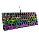 【中古】unband メカニカル ゲーミング キーボード グリーン/レッド スイッチ 84 キー USB 有線ゲーミング キーボード 15 RGB ライト効果 デスクトップ P