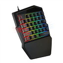 【中古】【未使用】unband 35Keys 片手ゲーミング キーボード RGB 発光バックライト ゲーミング キーボード PC ゲーマー用 Eat Chicken モバイル ゲーム