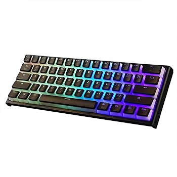 Lenovo - 【中古】unband 61 キー小型ポータブル メカニカル ゲーミング キーボード LED バックライト付きコンパクト メカニカル有線ミニ キーボード (Color : Bla