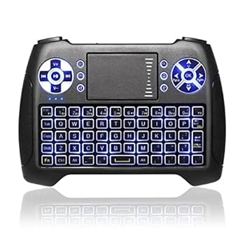 【中古】ミニワイヤレスキーボード 青いバックライトワイヤレス2.4GHzミニキーボードエアマウスタッチパッド PC スマホ スマートTVBOX フォン対応 【中古】ミニワイヤレスキーボード 青いバックライトワイヤレス2.4GHzミニキーボードエアマウスタッチパッド PC スマホ スマートTVBOX フォン対応