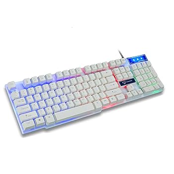 楽天AJIMURA-SHOP【中古】【未使用】unband 104 キー メカニカル ゲーミング キーボード RGB LED バックライト付き 有線キーボード ラップトップ デスクトップ PC コンピューター用