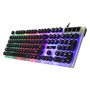 【中古】【未使用】unband ゲーミング キーボード グローイング キーボード ラウンド キーキャップ付き PC/ラップトップ レトロ ゲーミング バックライト キーボー 【中古】【未使用】unband ゲーミング キーボード グローイング キーボード ラウンド キーキャップ付き PC/ラップトップ レトロ ゲーミング バックライト キーボー