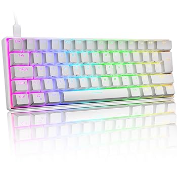 【中古】unband UK Layout 60% True メカニカル ゲーミング キーボード タイプ C 有線 61 キー LED バックライト付き USB 防水キーボード 14 Chroma RGB