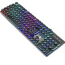 【中古】unband キーボード USB 有線メカニカル ゲーミング キーボード 有彩色バックライト付き 108 キー PC ゲーマー向け RGB キーボード (Color : Mult(2)