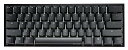 【中古】【未使用】Ducky One 2 Pro 60% メカニカルキーボード:Quack Mechanics Dampening Gateron Yellow、高密度PBT トリプルショットキーキャップ、RGB、US、ブ