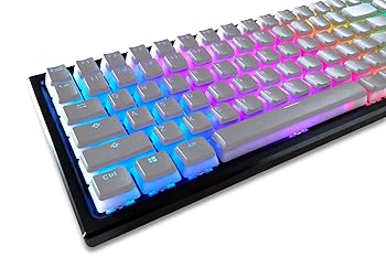 【中古】【未使用】Glacier つや消しキーキャップ PBT、ダブルショット OEMプロファイル Shine Through Legends、メカニカルキーボード用 60%/65%/75%/80%/96%/100%