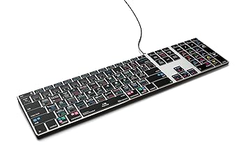 【中古】Davinci Resolve バックライト付きプロアルミニウムキーボード - macOS - US ? 色分けされたショートカット、耐久性のあるアルミニウムフレーム