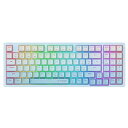 【中古】e元素 Z-94ワイヤレスRGBメカニカルキーボード Bluetooth・2.4G HZ無線・USB有線の3モード接続 白軸ゲーミングキーボード94キー グラデーション