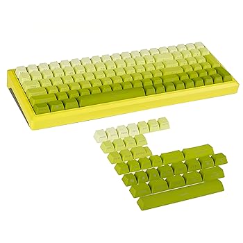 有显示器 16～17 吋 - 【中古】【未使用】133キー イエロー グラデーション レモン PBT ダブルショット サイドライト シャイン スルー バックライト付きキーキャップ OEM プロファイル MX