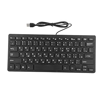 【中古】【未使用】MUNEFE キーボード 78キー 静音 超薄型 有線キーボード USBインターフェース デスクトップ 小型 Lanuaeキーボード Versalモデル用 (ロシア語)