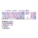 【中古】【未使用】KiiBoom Violet キーキャップセット OEMプロファイル ANSIレイアウト用 133キー サイドプリント PBTカスタムキーキャップ MXスイッチ ゲーミング