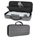 【中古】XINGFUDAOキーボードケースfor AULA F75 75%ワイヤレスキーボード、AULA F75用収納ケース 旅行用ハードシェル・バッグ(灰色)(2)