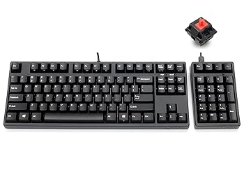 【中古】FILCO Majestouch TKSP オフィスセット 英語配列 静音赤軸 テンキーレスキーボード テンキーパッド 黒 PBT2色成形キーキャップ メディア機能 Num