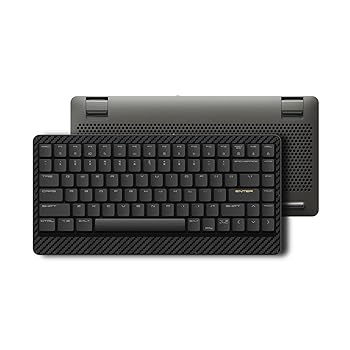 【中古】LOFREE Edge ロープロファイル メカニカルキーボード、75% 充電式 Bluetooth および有線接続 (Windows、Mac OS/POM スイッチ 2.0 対応)、カーボ