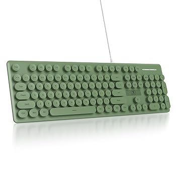 【中古】SbocKeeb フルサイズ タイプライターキーボード 104キー レトロ パンクキーボード ラウンドキーキャップ LEDブルーバックライト付き 静音メンブ 【中古】SbocKeeb フルサイズ タイプライターキーボード 104キー レトロ パンクキーボード ラウンドキーキャップ LEDブルーバックライト付き 静音メンブ