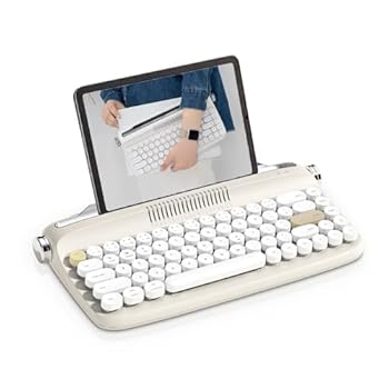 【中古】Actto最新 キーボード Bluetooth ワイヤレスキーボード レトロ タイプライター 無線 ブルートゥース キーボード スタンド付き 丸型 70キー Type- 【中古】Actto最新 キーボード Bluetooth ワイヤレスキーボード レトロ タイプライター 無線 ブルートゥース キーボード スタンド付き 丸型 70キー Type-