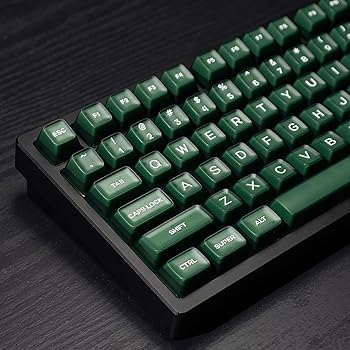 【中古】【未使用】142キー PBT ダブルショット SA キーキャップ グリーン 半透明キーキャップセット 61/64/87/104/108 Cherry MXスイッチ ISO ANSI メカニカルキー