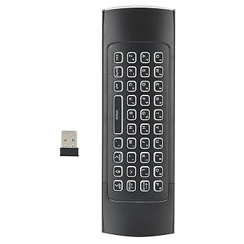 【中古】【未使用】フルキーボード、空中マウスおよびテレビリモコン、ワイヤレス伝送、モーションセンサー、小型軽量、両面キーボード付きバックライトワイヤレス