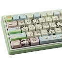 【中古】【未使用】TYRIXKI PBT キーキャップ 134キー 子犬 かわいいキーキャップ、昇華型抹茶グリーンペット犬キーキャップ マオプロファイルカスタムキーキャップ