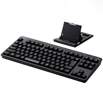 【中古】【未使用】ELECOM無線キーボード ワイヤレスキーボード 電池付き Bluetoothキーボード Bluetooth メンブレン スタンド付 マルチペ...