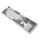 【中古】【未使用】NiZ キーボード WP108 静電容量無接点 有線キーボード 防水仕様 IP68 白い 108キー 英語配列 キー荷重35g PBT製キーキ...