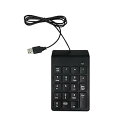 【中古】【未使用】有線コンパクトテンキーボード 数字 19キー USBハブ付き Mac ブラック 2個セット