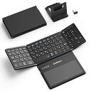 【中古】【未使用】【最新型】Omikamo キーボード bluetoothと2.4GHzUSB無線 折り畳み式 JIS標準日本語配列 大型タッチパッドとテンキー搭載 4台デバイス切替 左右S(2)