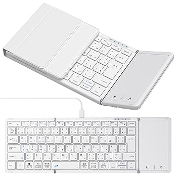 【中古】【最新型】Omikamo キーボード Bluetooth 折り畳み式 ipad キーボード ワイヤレス タッチパッド付き 日本語配列 有線&無線両用 左右Shiftキー/L 【中古】【最新型】Omikamo キーボード Bluetooth 折り畳み式 ipad キーボード ワイヤレス タッチパッド付き 日本語配列 有線&無線両用 左右Shiftキー/L