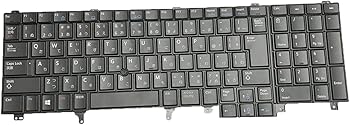 【中古】【未使用】修理交換用日本語キーボード適用する DELL Precision M6600 M6700 M6800 Latitude E6540 E6530 E6520 E5520 E5530 バックライトポインター付き