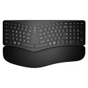 【中古】Ewin エルゴノミクス キーボード Bluetooth 疲れにくい 2.4G+Bluetooth両対応 ワイヤレスキーボード 無線 テンキー付き フルサイズ 左右分離型(2)