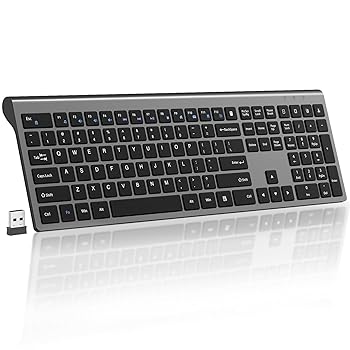 【中古】静音ワイヤレスキーボード スリムUSBコードレスキーボード テンキー付き 電卓ボタン 超薄型シザーフットキーデザイン フルサイズ 人間工学的で静 【中古】静音ワイヤレスキーボード スリムUSBコードレスキーボード テンキー付き 電卓ボタン 超薄型シザーフットキーデザイン フルサイズ 人間工学的で静