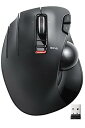 【中古】【未使用】エレコム マウス ワイヤレス (レシーバー付属) トラックボール 左手用 6ボタン ブラック M-XT4DRBK
