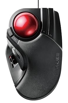 【中古】【未使用】エレコム トラックボールマウス 有線 大玉 8ボタン チルト機能 ブラック M-HT1URBK