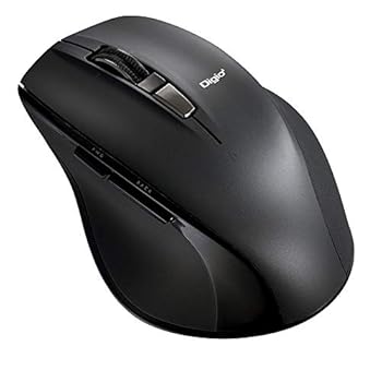 【中古】Digio2 神速 マウス 高速スクロール Bluetooth エルゴノミクス Blue LED ブラック Z8505