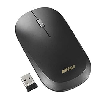 【中古】【未使用】バッファロー ( BUFFALO ) 薄型 3ボタン 無線 BlueLEDマウス ノーマル ブラック BSMBW330NBK